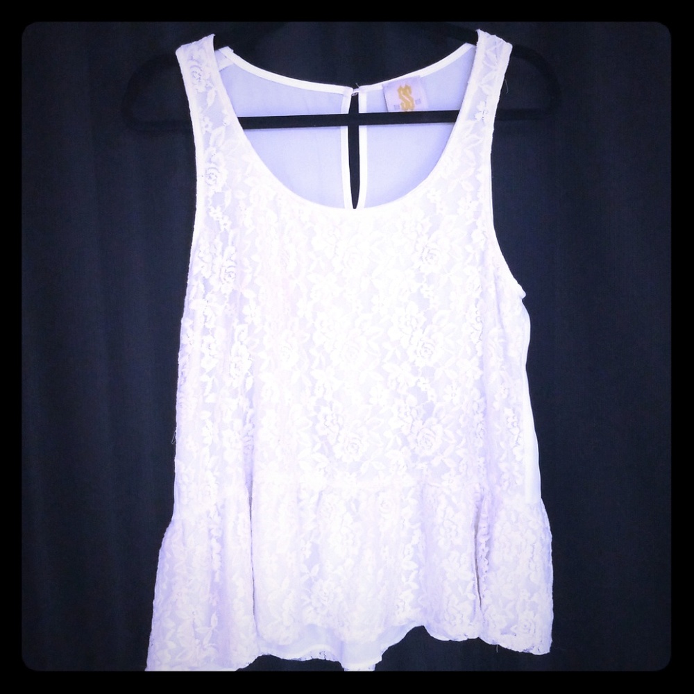 Large lace top